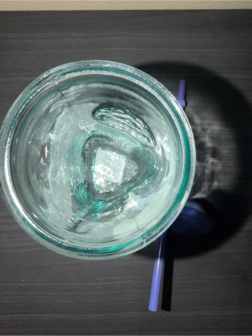 Starbucks 2025 Recycled Glass Triangle Tumbler Cold Cup Purple Lid 16 oz NWT